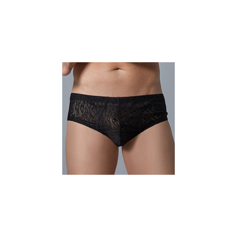 Allure Men Shorty Dentelle Leopard Allure Noir